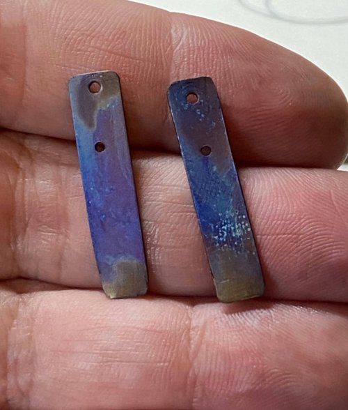 Susan LeGuyader's Butterfly Earrings - , Contemporary Wire Jewelry, Dapping, Dapping Jewelry, How To Punch Holes, Hole Punching, Punch A Hole, Texturing, Butane Torch, Soldering, Solder, using all safety measures